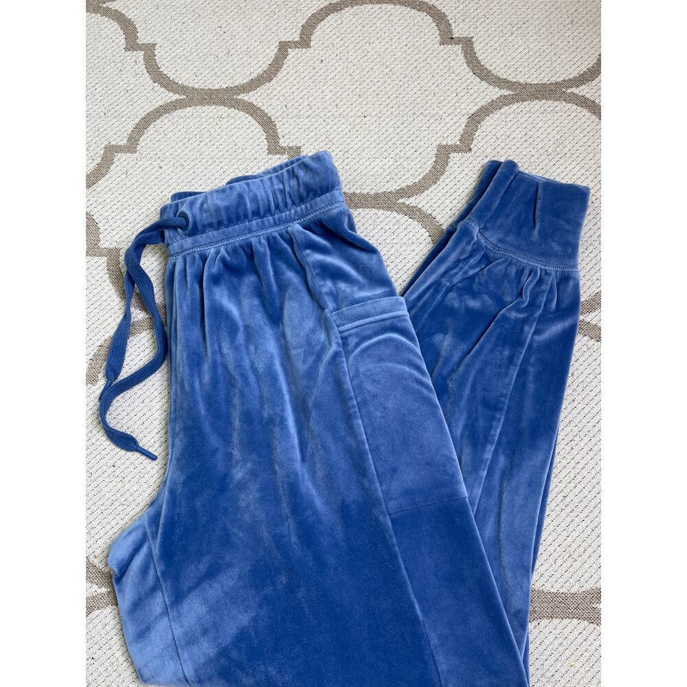 Aerie Offline Velour Blue After Party Jogger Pant, Size small, Pockets, pull on